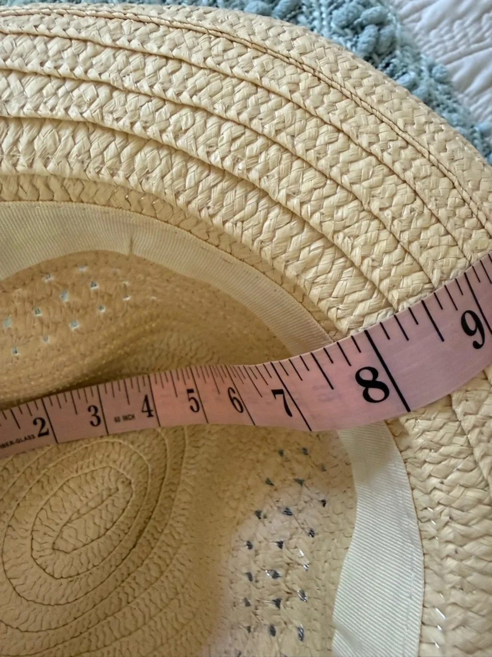 Straw Fedora Upcycled Hat Size Large
